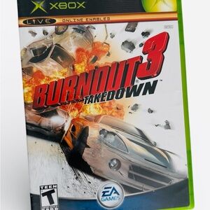Burnout 3: Takedown (Xbox, 2004) CIB - Tested & Working - Original Black Label